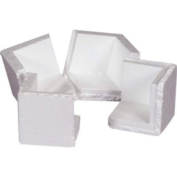Box Packaging Global Industrial„¢ Foam Corners, 3-3/4"L x 3-3/4"W x 3-3/4"H, White, 400/Pack PF200